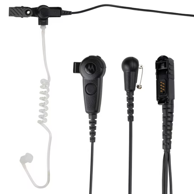 Motorola PMLN6754A IMPRES 3-Wire Surveillance Kit - Black, with Acoustic Tube