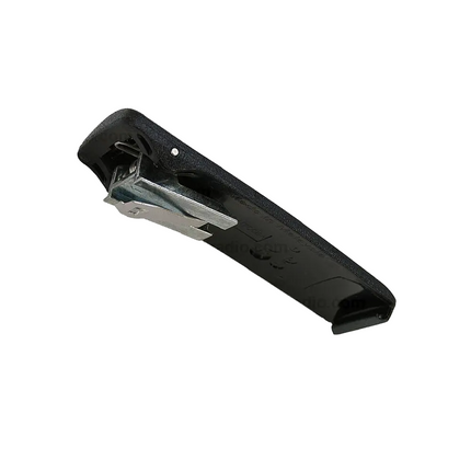 Rear angle displaying the heavy duty metal coil spring mechanics of the Motorola PMLN7008A plastic attachment.