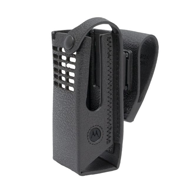 Motorola PMLN8303A Hard Leather Carry Case, 2.5" Swivel Belt Loop, Non Display