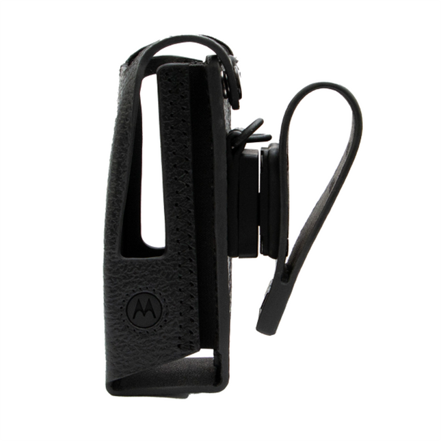 Motorola PMLN8665A Hard Leather Carry Case, 3” Swivel Belt Loop