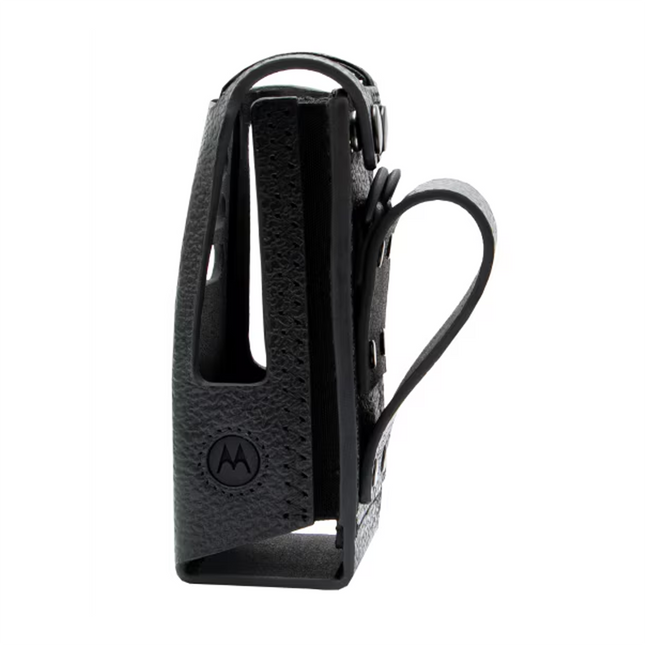 Motorola PMLN8666A Hard Leather Carry Case, 3” Fixed Belt Loop