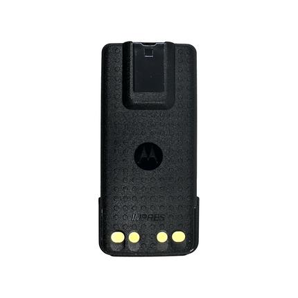 Motorola PMNN4491E IMPRES Li-ion Battery for XPR 7550e slim profile view.