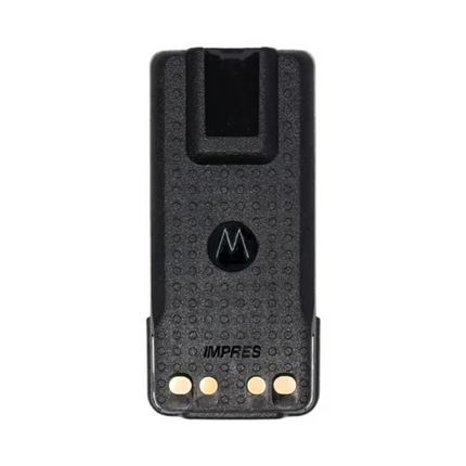 Motorola PMNN4544A Two-Way Radio Battery for XPR7550e unboxed and standing ready for enterprise multi-shift deployment.