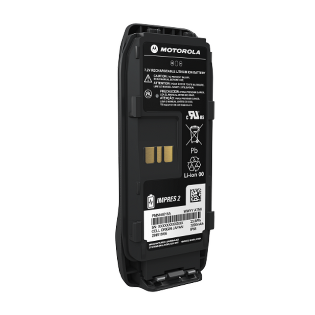 Motorola PMNN4815B IMPRES 2 Li-Ion IP68 3200mAh UL Battery - Intrinsically Safe Power