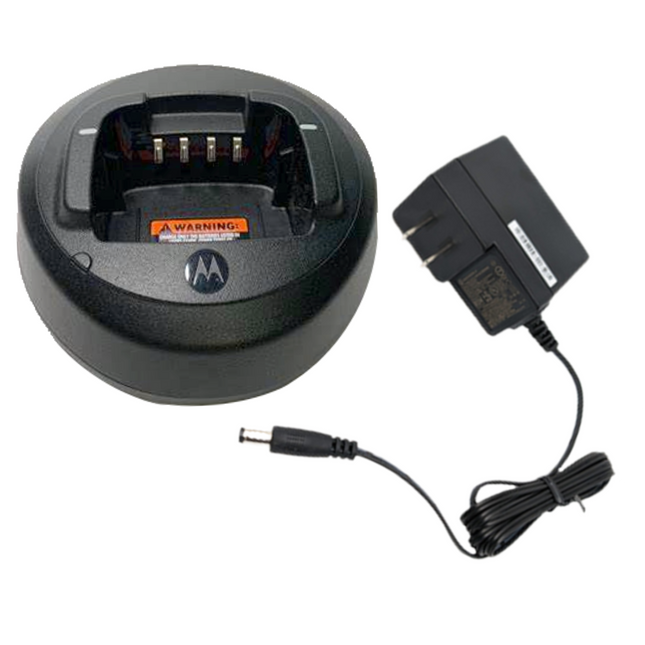 Motorola PMPN4172 Single-Unit Charger - for CP185 & CP100D Radios (Includes US Power Adapter)