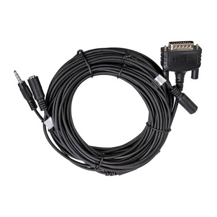 Overview of the Hytera POA117 5-meter DB26 hands-free mic, external speaker, and foot PTT cable kit.