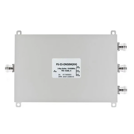 Front view of the Motorola DSPSE3ON50MXH 138-960MHz 3-way Wilkinson power splitter.