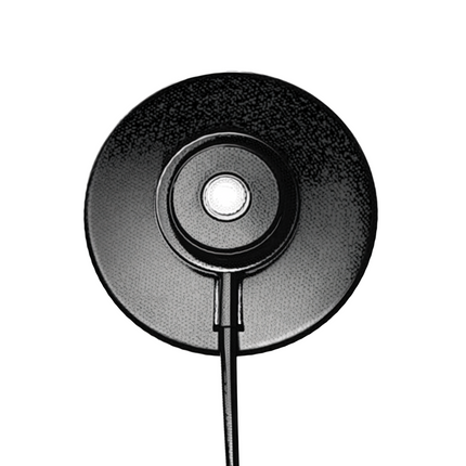 Top-down view of the 3/4-inch black NMO connection threads on the PCTEL RBGPLI vehicular magnet mount.