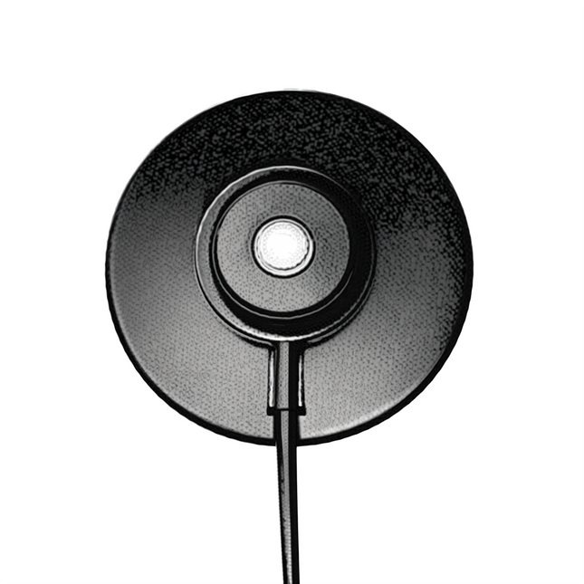 Top-down view of the 3/4-inch black NMO connection threads on the PCTEL RBGPLI vehicular magnet mount.