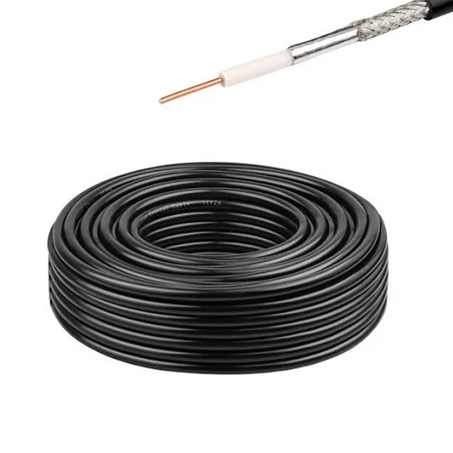 Atlantic Radio RG58 Flexible 50 Ohm Coax Cable | 1-Foot (12-Inches)