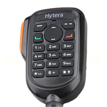 Close-up detail the Hytera SM19A1 microphone keypad.