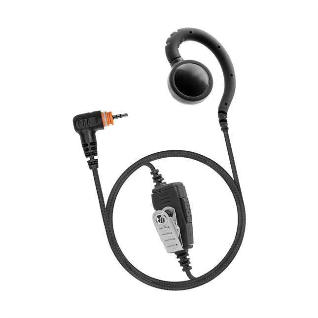 Atlantic Radio SWVL1W-M14 1-Wire Swivel Earpiece with In-line PTT and Mic