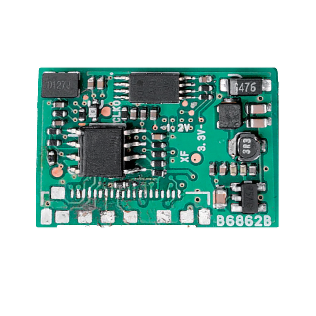 Top view profile of the Icom UT125 FIPS encryption module displaying the gold-plated connector pins and board layout.