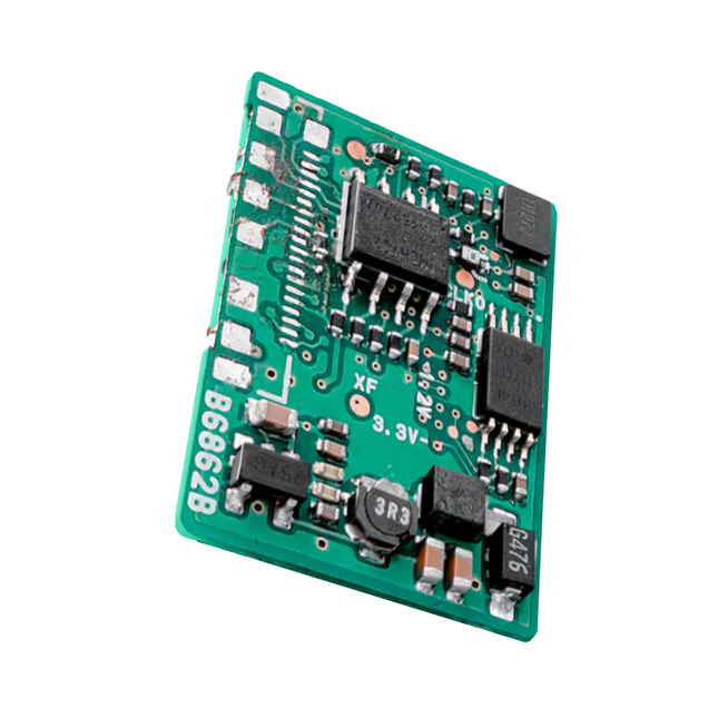 Icom UT125 Series internal hardware encryption board showing the compact circuit component for P25 digital radios.