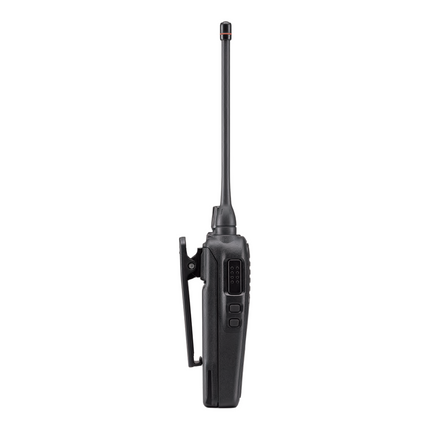 Icom V10MR portable radio's side view.