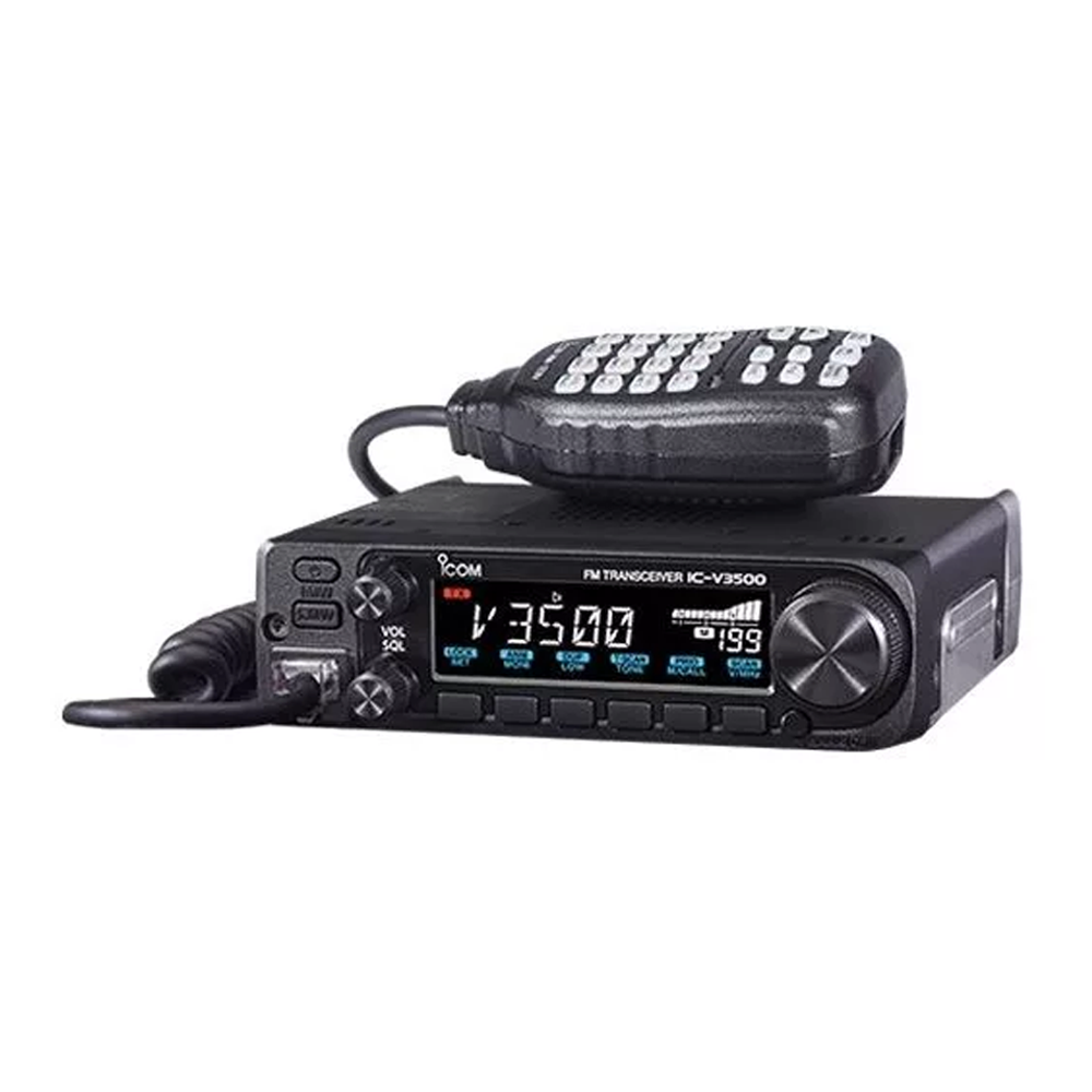Icom V3500 65W 144MHz FM Mobile - White Display with Loud Audio