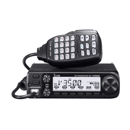 Icom V3500 65W 144MHz FM Mobile - White Display with Loud Audio