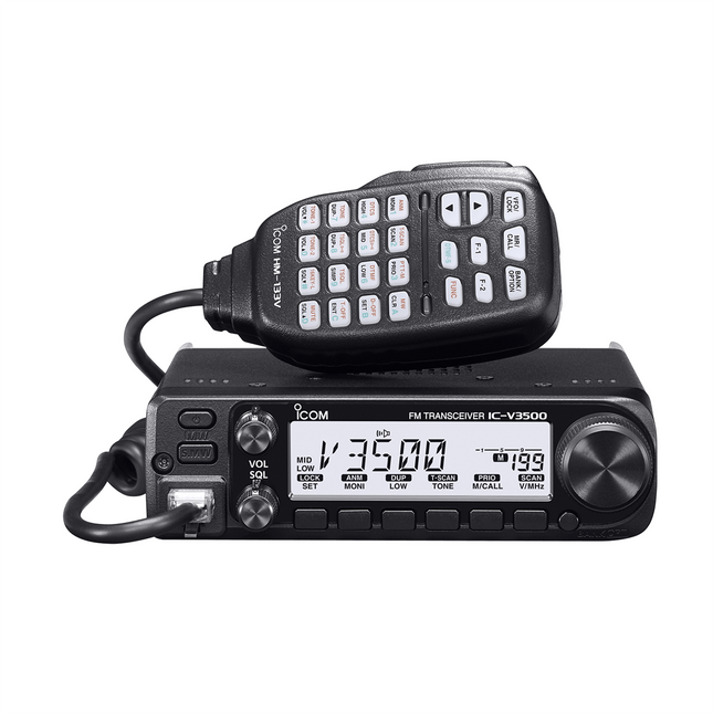 Icom IC-V3500 65W 144MHz FM Mobile - White Display with Loud Audio