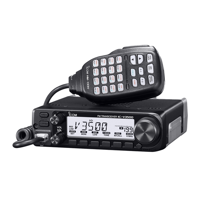 Icom IC-V3500 65W 144MHz FM Mobile - White Display with Loud Audio
