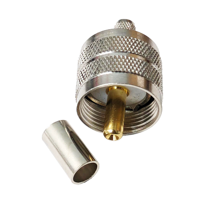 UHF PL259 Male Crimp Connector RG58 Cable