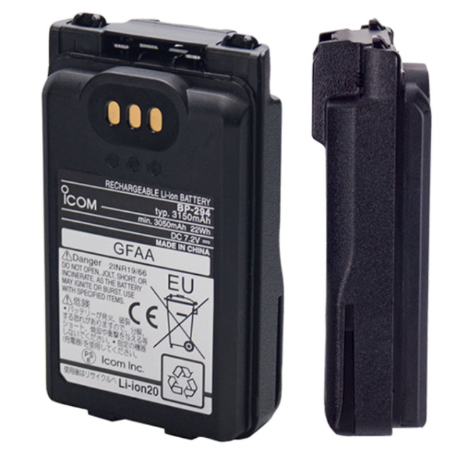 Icom BP-294 Lithium-Ion Battery - 3150mAh, High Capacity (F52D, F62D, M85)