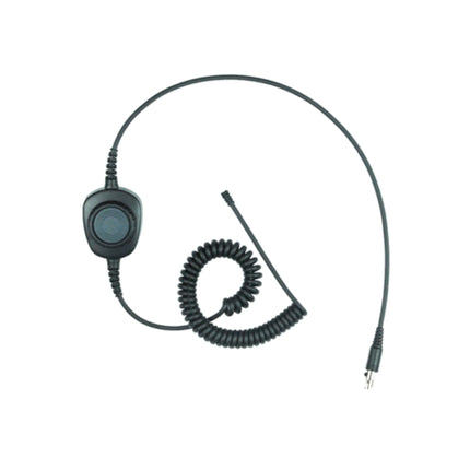 HS-PTTCAB-H7 - Detachable Coil Cable w/inline PTT w/removable Rings - Atlantic Radio Communications Corp.