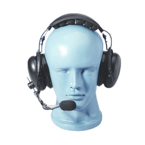 HS7 - Over Head Dual Muff Headset, Adjustable Noise Cancelling Boom Mic & Inline PTT - Atlantic Radio Communications Corp.