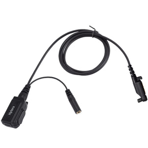 Hytera ACN-02 Microphone Cable With PTT Used With Receive-Only Earpiece - Atlantic Radio Communications Corp.