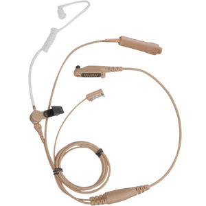 Hytera EAN21 3-Wire Surveillance Earpiece With Transparent Acoustic Tube (Beige) - Atlantic Radio Communications Corp.
