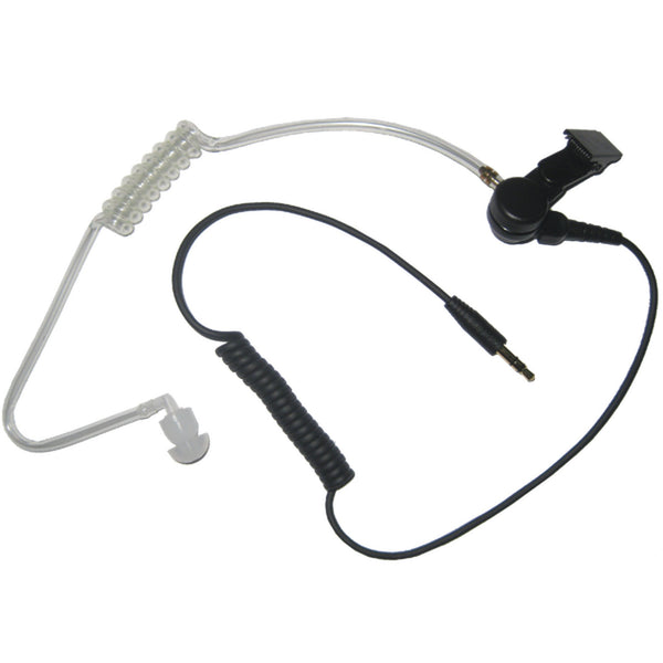 HYS Überwachungs-Headset Mit Akustikschlauch Für Motorola Funkgeräte – Transparent, Niedriges Profil, Mit PTT (XPR3300, XPR3500 U.a.)
