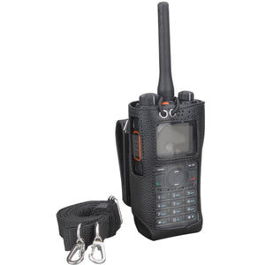 Hytera LCY012 Leather Carrying Case With LCD Display And Keypad, For Thin Battery - Atlantic Radio Communications Corp.