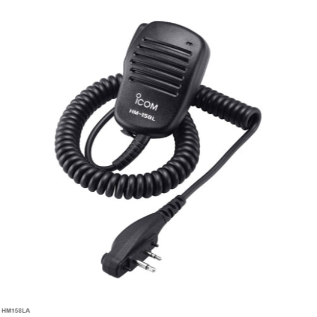 Icom HM158LA Compact Speaker Microphone With Revolving Clip And Earphone Jack - Atlantic Radio Communications Corp.