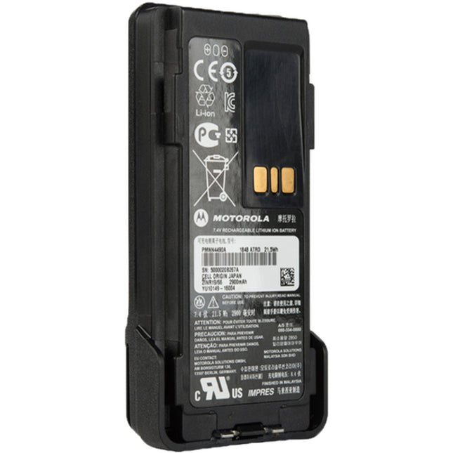 Motorola PMNN4490 Battery - UL Rated (Intrinsically safe) - IMPRES - Li-ion (2900mAh) - Atlantic Radio Communications Corp.